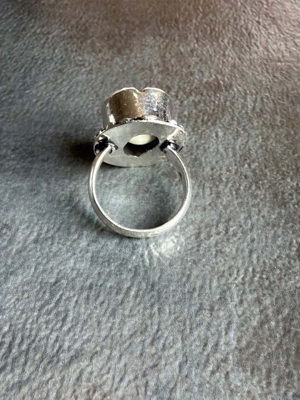 Sterling Silver 925 Overlay Size 6.5  Vintage Style Women Jewelry Sea Shell Ring - Picture 4 of 4